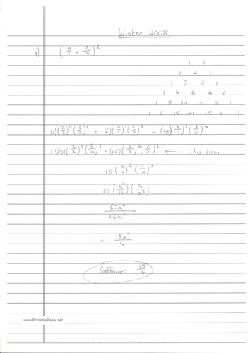 CIE A-Level Maths Pure 1 (P1) Worked Solutions - October/November 2008