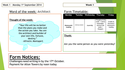 form time presentation