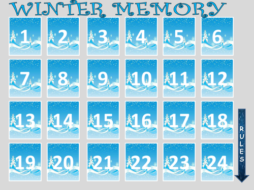 Winter Memory Game