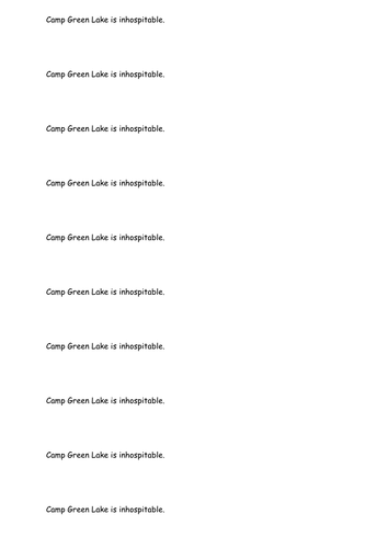 holes by louis sachar essay