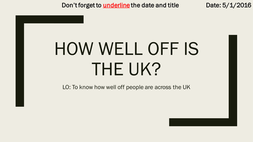 How Well Off is the UK?