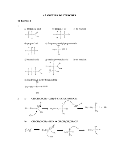 AQA Unit 4 Aldehydes and Ketones PowerPoint with supporting activities