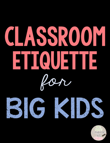 Classroom Etiquette Reader's Theater Grades 4-8