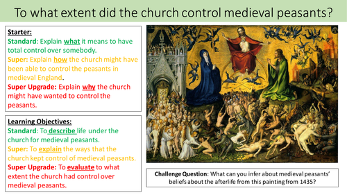 To what extent did the church control medieval peasants - Medieval Christianity
