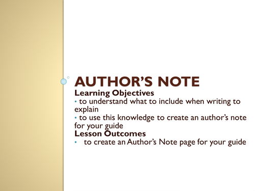 Writing to Inform - Survival Guide 2