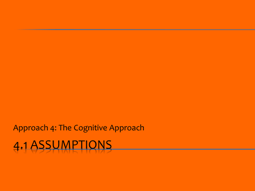 Eduqas (WJEC) New Syllabus AS Psychology Cognitive Approach