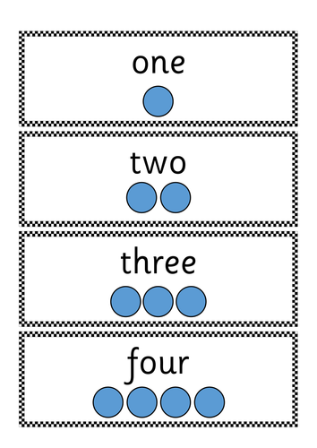 1-8 peg counting cards