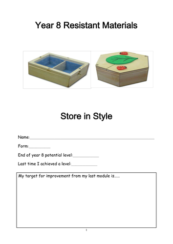 year 8 woodwork booklet teaching resources