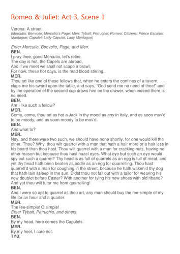 Year 8 Romeo and Juliet resources 