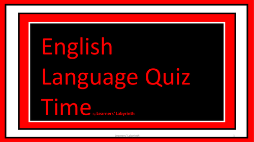 SPAG- English Language Quiz