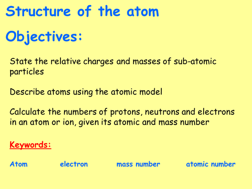 AQA C1.4 (New Spec - exams 2018) - Structure of the atom
