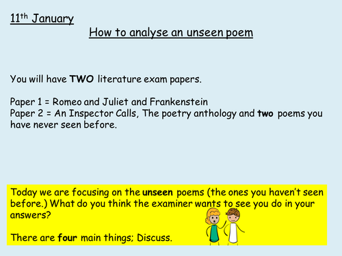 AQA Literature Paper 2 Unseen Poetry