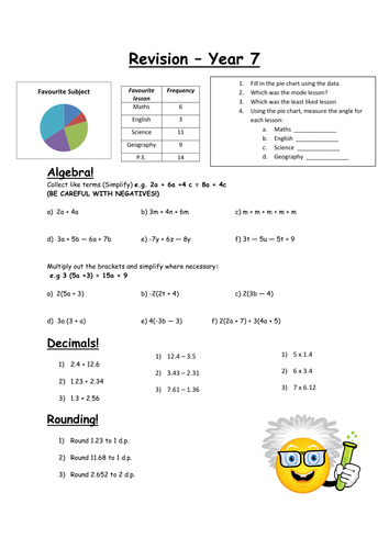 8x worksheets for year 6 learners revising for sats