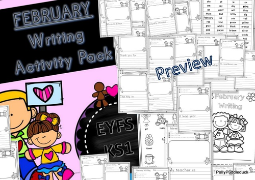 February Writing Activity Pack for EYFS/KS1