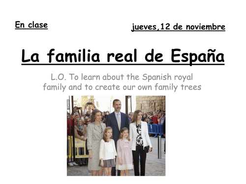 Spanish royal family lesson