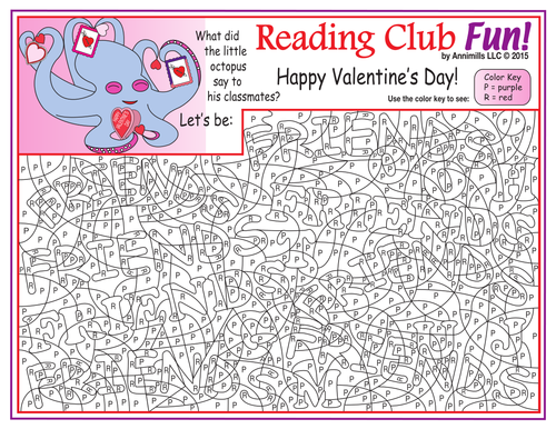 Valentine's Day Color-In Puzzle