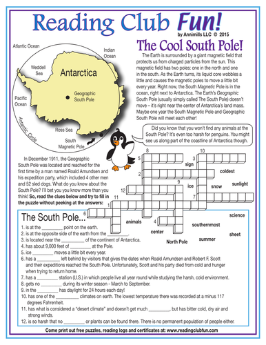 South Pole Crossword Puzzle