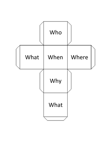 5 w's dice template