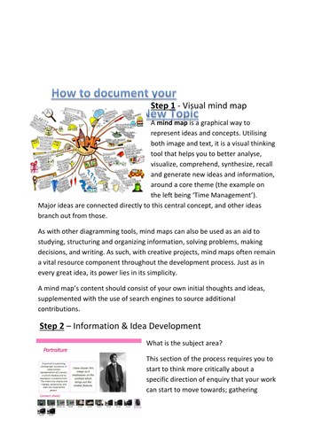 GCSE Art and Design/Photography - How to Document an Experimentation (HELP BOOKLET)