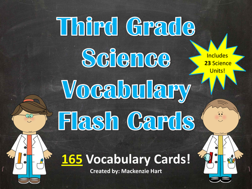 Science Vocabulary Cards