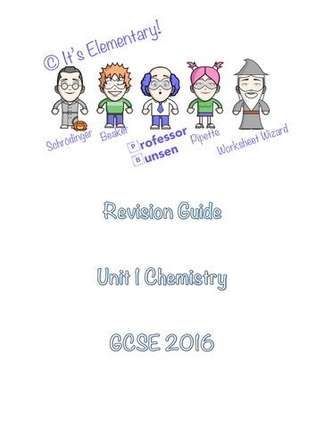 AQA 9-1 GCSE Chemistry - Unit 1 - Complete Revision Guide UPDATED to include practice questions