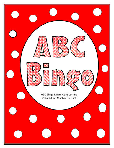 ABC Bingo Lower Case Letters 