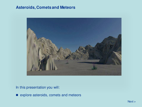 Space - Asteroids, Comets and Meteors