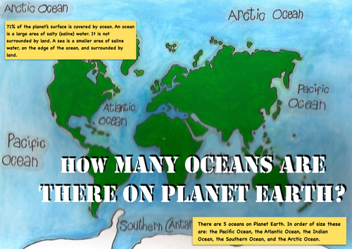 Geography Oceans How Many Oceans Are There On Earth Teaching Resources