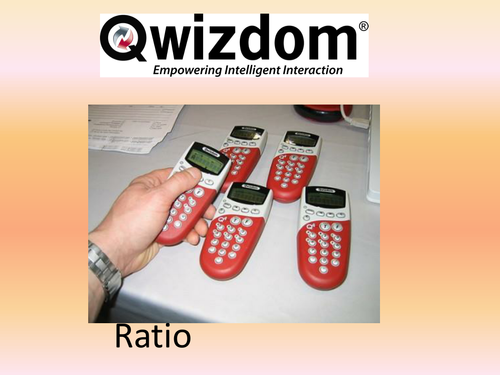 Maths QWIZDOM Powerpoint - Ratio Revision Quiz