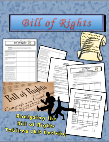 Bill Of Rights Tableau/Skit Activity Very FUN!!!