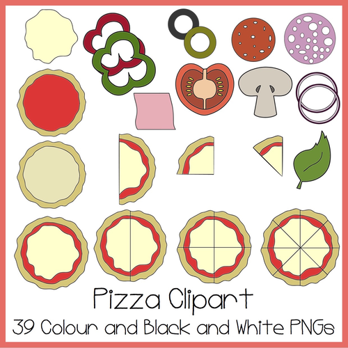 Pizza Clipart (Ideal For Fractions!)