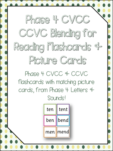 Phase 4 - CVCC - CCVC -Blending for Reading - Letters & Sounds - NO PREP Resource!
