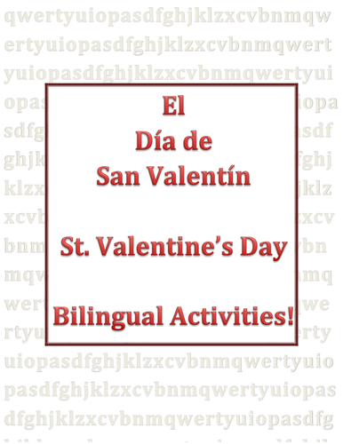 St. Valentine's Day Activity Pack (Bilingual )