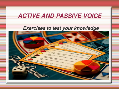 Grammar made easy! Extension activity: active and passive voice