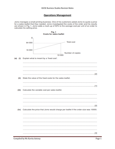 IGCSE Business Studies Revision