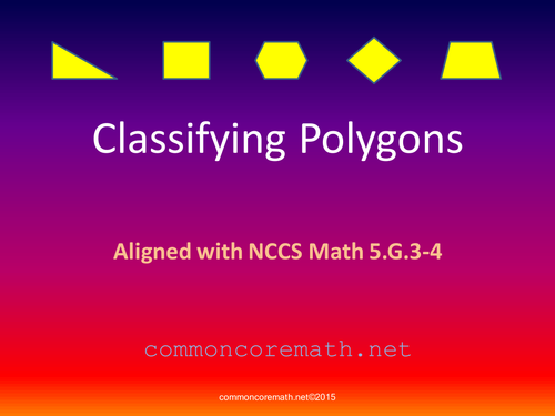 Categorize Polygons by Characteristics - 5.G.3-4
