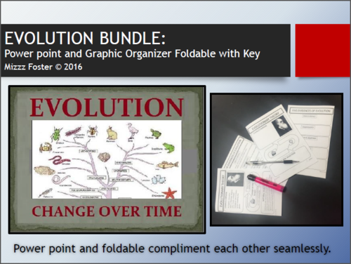 Evolution Bundle: Power Point and Graphic Organizer Foldable with Key