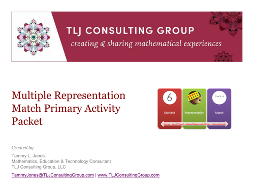 Multiple Representation Match Primary Mathematics Packet 