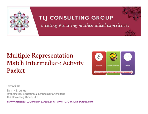 Multiple Representation Match Intermediate Mathematics Packet 