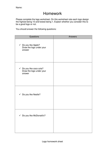 Logo Brands homework