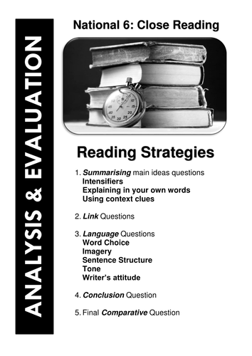 Higher English Close Reading Strategy Booklet