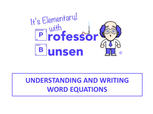 Balancing Chemical Equations - word, symbol, ionic and half equations, practical and worksheets