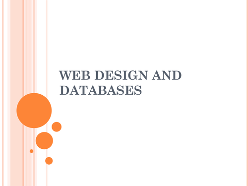 webpages and databases