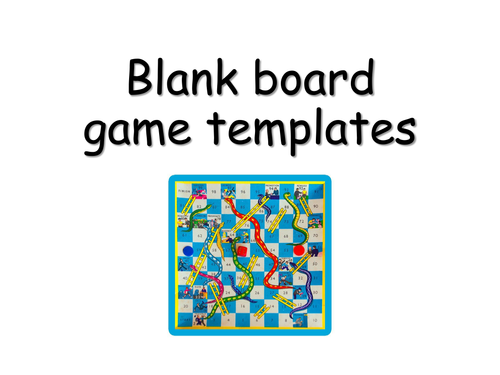 Blank board game templates