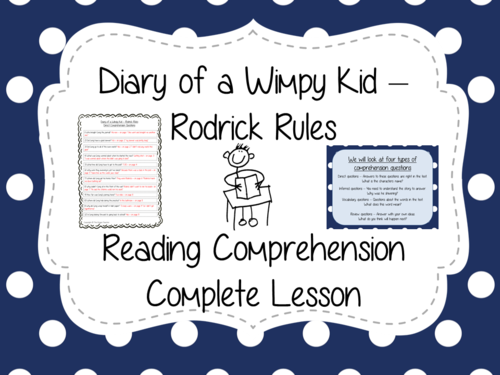  Reading Comprehension – Diary of a Wimpy Kid