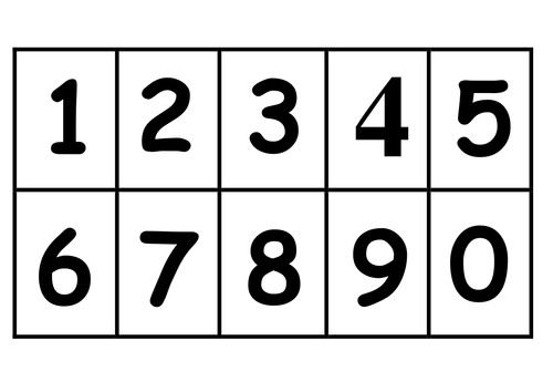 number cards by jaydb teaching resources tes