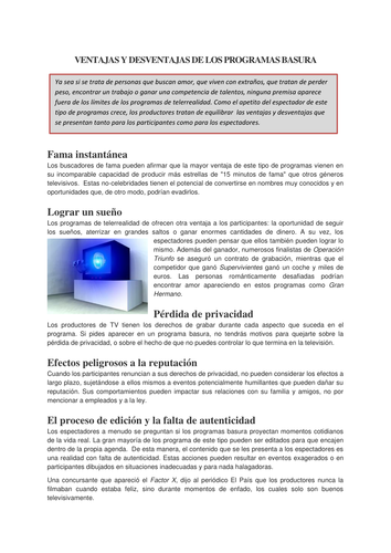 Ventajas y desventajas de los programas basura