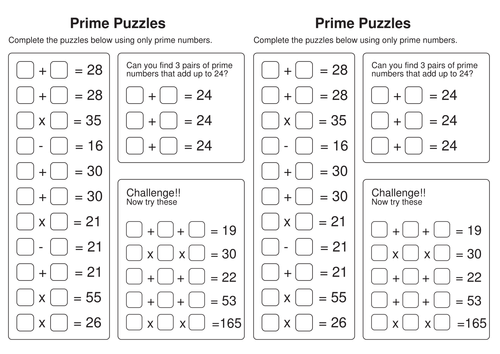 Prime Puzzles
