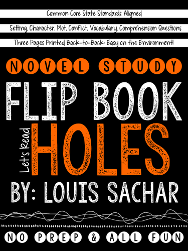Holes Novel Study Flip Book