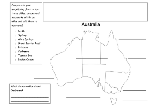 map-of-australia-to-label-teaching-resources